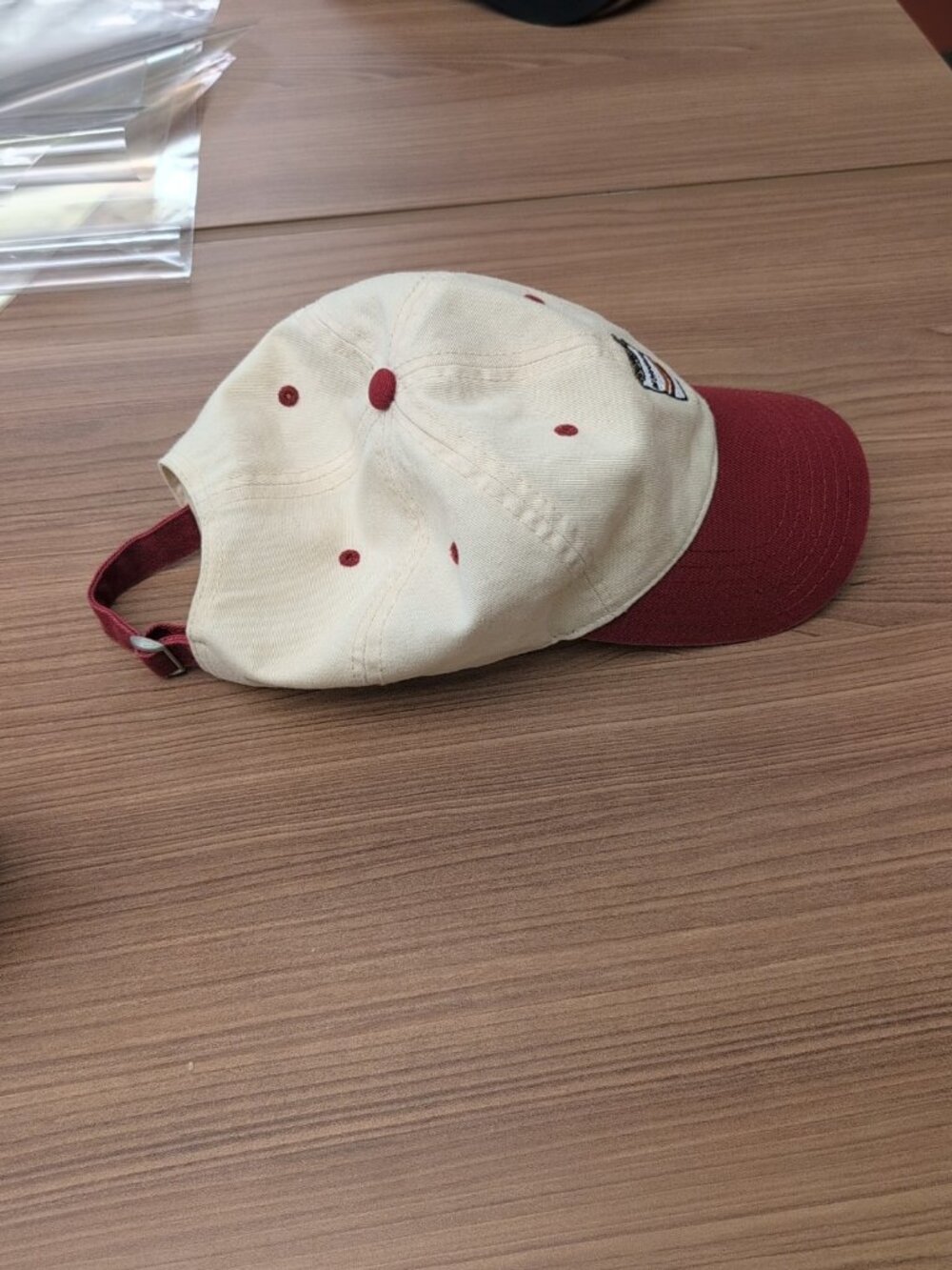 Maruchan Mad Engine - Ivory/Red Baseball Cap Hat StrapBack One Size - Picture 4 of 6